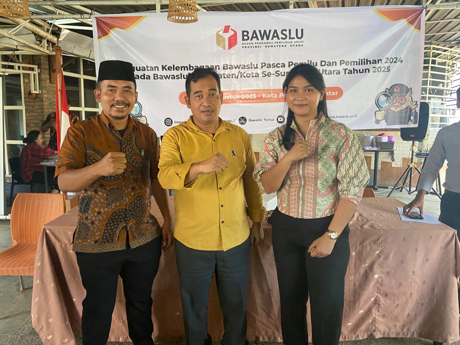 Penguatan Kelembagaan Pasca Pemilu, Bawaslu Nias Barat Hadiri Kegiatan Bawaslu Sumut di Kota Pematang Siantar