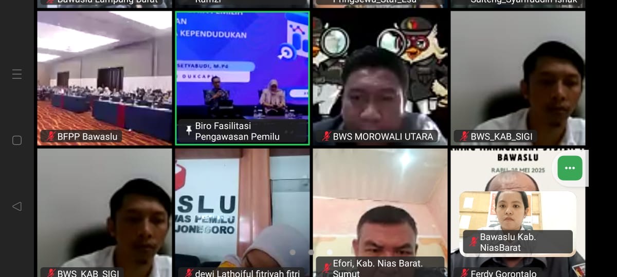Bawaslu Kabupaten Nias Barat Perkuat Akurasi PDPB 2025, Ikuti Rakor Evaluasi Secara Daring