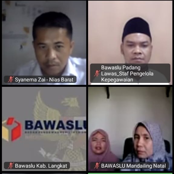 Bawaslu Kabupaten Nias Barat Ikuti Bimtek Pelaporan Kinerja Harian Pegawai WFA Secara Daring
