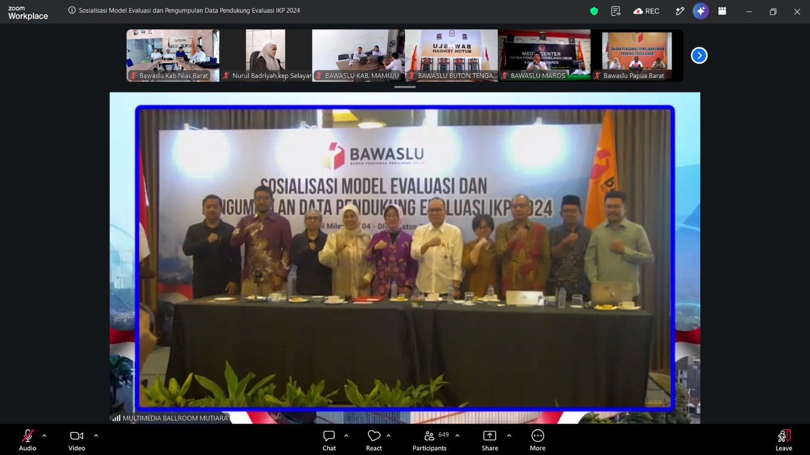 Ketua dan Anggota Bawaslu Kabupaten Nias Barat Ikuti Sosialisasi Model Evaluasi dan Pengumpulan Data Pendukung Evaluasi IKP 2024