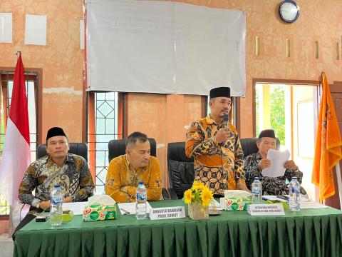 Sambutan dari Ketua Bawaslu Kabupaten Nias Barat Ir. Toni Kustianto Gulo, C.Med