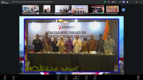 Ketua dan Anggota Bawaslu Kabupaten Nias Barat Ikuti Sosialisasi Model Evaluasi dan Pengumpulan Data Pendukung Evaluasi IKP 2024