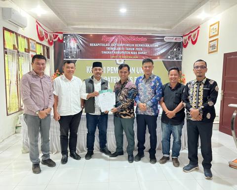 KPU Nias Barat Tetapkan Rekapitulasi PDPB Triwulan III Tahun 2026, Jumlah Pemilih 66.765 Orang