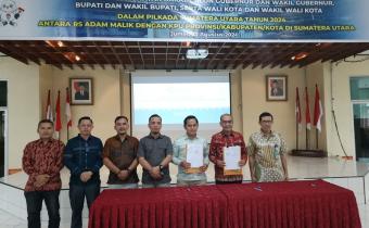 Ketua Bawaslu Kabupaten Nias Barat Hadiri Penandatanganan Kerjasama untuk Pemeriksaan Kesehatan Bakal Calon Bupati dan Wakil Bupati Tahun 2024