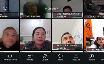 Bawaslu Kabupaten Nias Barat Ikuti Rapat Koordinasi Bersama Bawaslu Sumut dan Bawaslu Kabupaten/Kota Se-Sumut