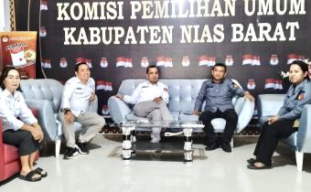 Melaksanakan koordinasi bersama KPU Kabupaten Nias Barat sebagai upaya memperkuat sinergi dalam penyelenggaraan Pemilu