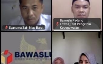 Bawaslu Kabupaten Nias Barat Ikuti Bimtek Pelaporan Kinerja Harian Pegawai WFA Secara Daring