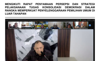 Bawaslu Kabupaten Nias Barat turut berpartisipasi dalam Rapat Penyamaan Persepsi dan Strategi Pelaksanaan Tugas Konsolidasi Demokrasi guna memperkuat penyelenggaraan Pemilihan Umum di luar tahapan.