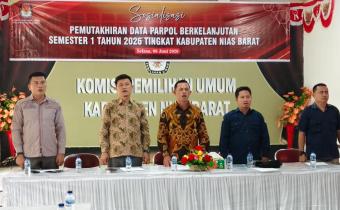 Pastikan Data Parpol Akurat dan Mutakhir, Bawaslu Nias Barat Hadiri Sosialisasi Pemutakhiran SIPOL 2026