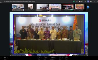 Ketua dan Anggota Bawaslu Kabupaten Nias Barat Ikuti Sosialisasi Model Evaluasi dan Pengumpulan Data Pendukung Evaluasi IKP 2024